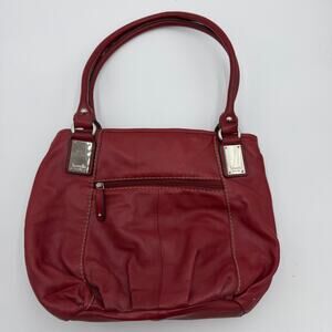 Tignanello Purse Hobo Red Leather Oversized Shoulder Bag Heritage